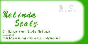 melinda stolz business card